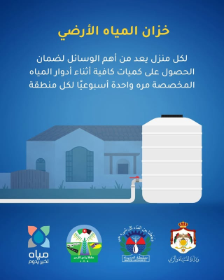 وزارة المياه تحث الأردنيين على استخدام خزان مياه أرضي