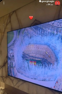 جورجينا تحتفل بفوز إسبانيا بكأس العالم
