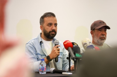 مؤتمر صحفي لفريق مسرحية 