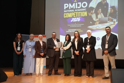 جامعة الشرق الأوسط تحصد جائزة أفضل عرض تقديمي في مسابقة PMI Jordan الوطنية لإدارة المشاريع
