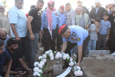 الأمن العام يُشارك بتشييع جثمان (الرائد)  محمد قاسم احمد صبيح