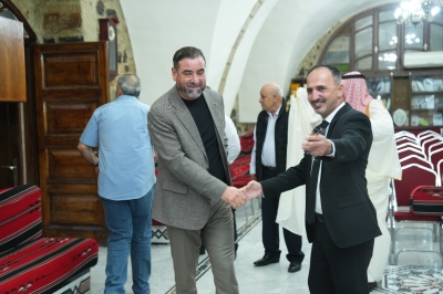 آل التل يستقبلون جاهة آل العياط لطلب يد تالا غيث التل للدكتور حسام خالد عياط (صور)