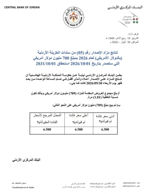 الحكومة تقترض 700 مليون دولار عبر طرح سندات خزينة