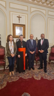 حجازين يلتقي البطريرك الماروني في بكركي ويؤكد مشاركة الكنيسة في احتفالية ٢٠٣٠