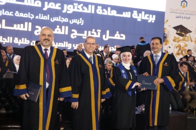 برعاية الدكتور عمر الجازي.. جامعة عمان العربية تحتفل بتخريج الفوج السادس والعشرين للفصلين الثاني والصيفي - صور