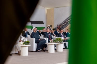 الملك وولي عهد أبوظبي يشهدان وضع حجر الأساس لمشروع سكة حديد العقبة - الشيدية – معان