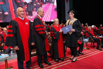 بالفيديو والصور ... الأميرة عالية بنت الحسين ترعى احتفال عمان الأهلية بتخريج طلبة الفصل الصيفي (الفوج 33)