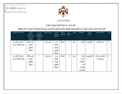 وظائف حكومية شاغرة - رابط