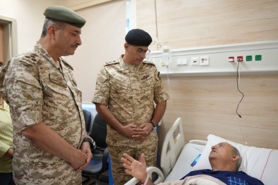 اللواء الحراسيس يزور مصابي حادثة الكرك - صور