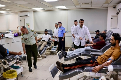 الأمن ينظّم حملة للتبرع بالدم دعماً لمصابي جريمة الكرك الارهابية