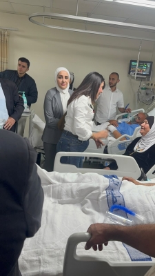 نواب وقيادات حزب الاتحاد الوطني الأردني يزورون مصابي أحداث الكرك في المدينة الطبية