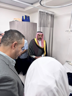 نواب وقيادات حزب الاتحاد الوطني الأردني يزورون مصابي أحداث الكرك في المدينة الطبية