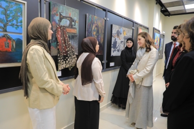 افتتاح معرض بيت الفن الدائم في جامعة الشرق الأوسط