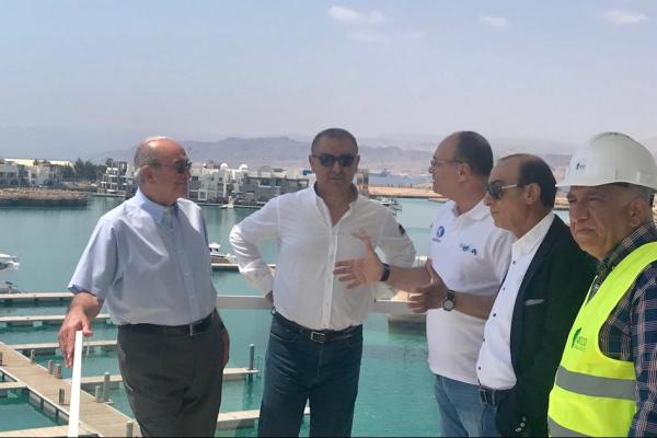 الشريدة والمصري يتفقدان مشروع فندق حياة ريجنسي في أيلة