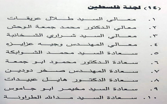 تشكيل لجان مجلس الأعيان - اسماء