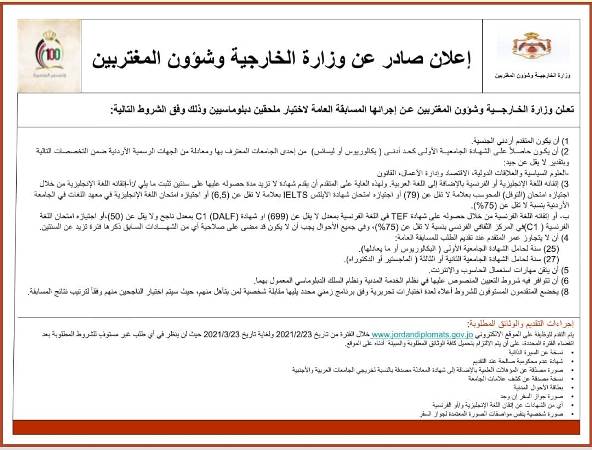 الخارجية تبحث عن ملحقين دبلوماسيين للتعيين