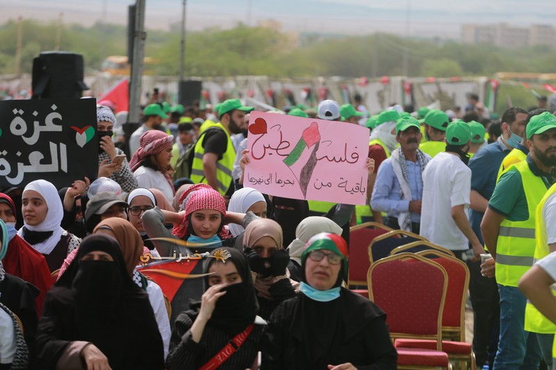 مهرجان بالبحر الميت احتفاء بنصر غزة والقدس