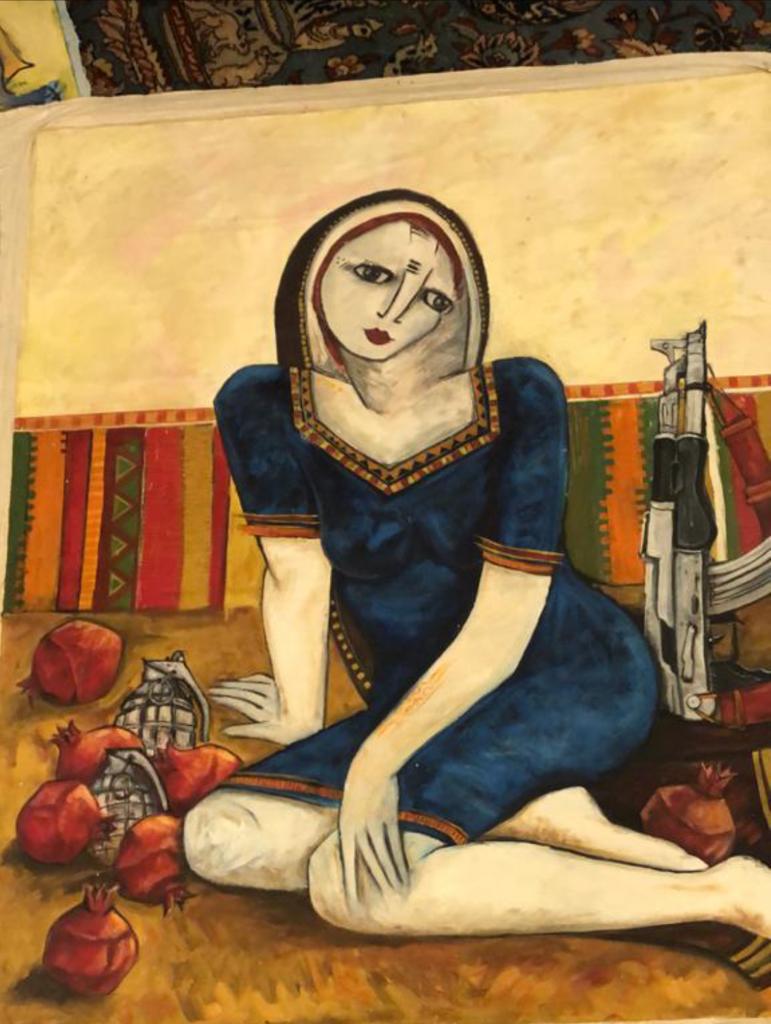 الأردنية دينا عدنان هلسا تدعم فناني غزة التشكيليين - فيديو