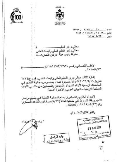 حل مشكلة مكرمة الجسيم في الجامعات