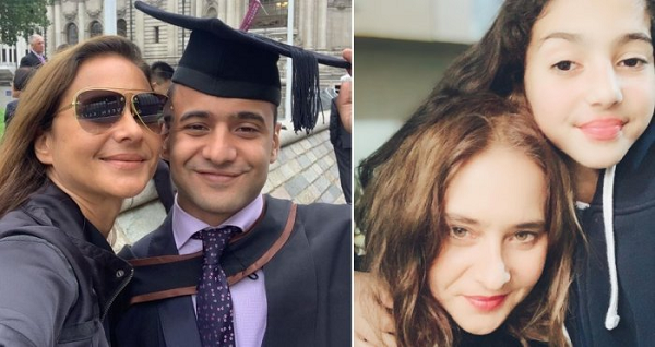 شاهدوا.. أبناء نيللي كريم الأربعة.. كيف احتفلوا بزفاف والدتهم؟