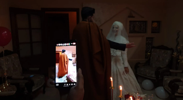 بسبب قيود كورونا.. زواج أردني افتراضي يثير الإعجاب