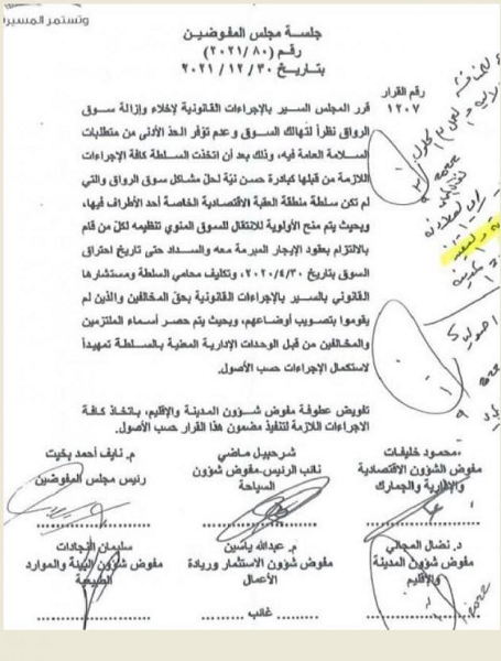 سلطة العقبة تقرر إزالة سوق الرواق - صورة 