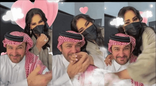 شاهد رومانسية وغزل متبادل بين أحلام وزوجها  فيديو 