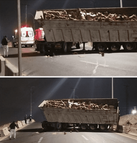 اغلاق الحركة المرورية بطريق عمان الزرقاء