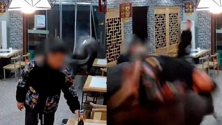 هذا ما فعلته جاموسة هاربة في مطعم بالصين  فيديو 