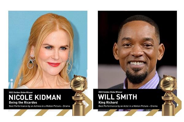 ويل سميث ونيكول كيدمان يحصدان جائزة غولدن غلوب