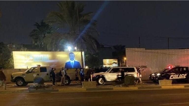 هجوم على مقر حزب رئيس مجلس النواب العراقي  فيديو