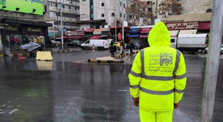 الامانة جميع طرق عمان سالكة ولا إغلاقات