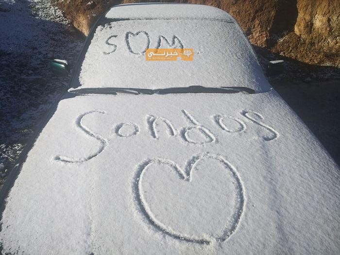 عاشق يدون اسم حبيبته على إحدى المركبات