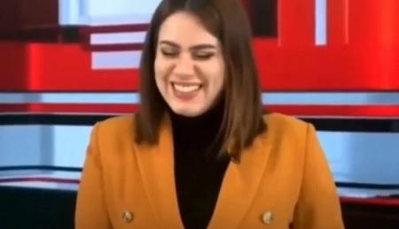 مذيعة عراقية تنفجر ضحكاً على تصريح وزير  فيديو 