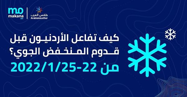 دراسة كيف تفاعل الأردنيون قبل المنخفض الجوي