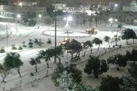 بدء تراكم الثلوج في الكرك 