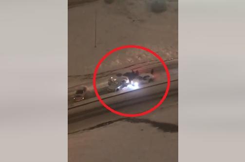 شاهد حادث تزحلق لسيارات في أبو علندا