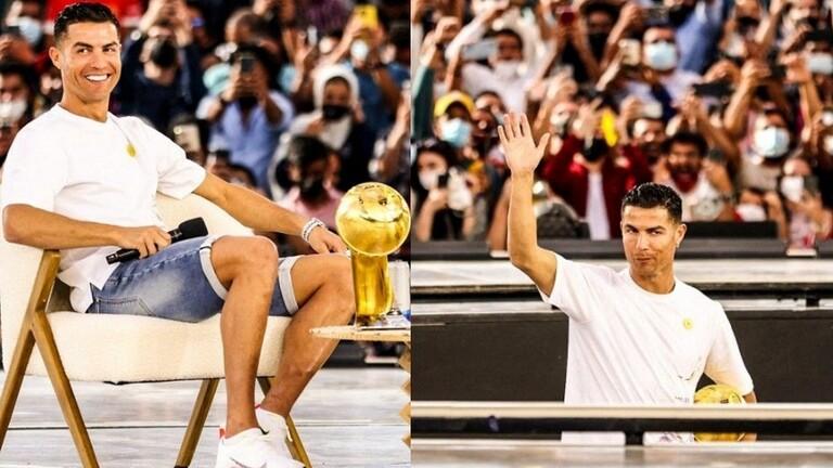 رونالدو يظهر من تحت الأرض للقاء عشاقه