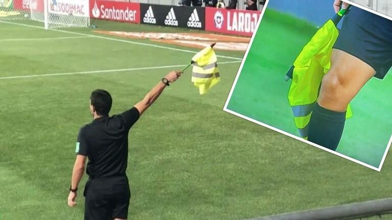 عقوبة قاسية لحكمي مباراة الأرجنتين وتشيلي بسبب الراية  فيديو وصور