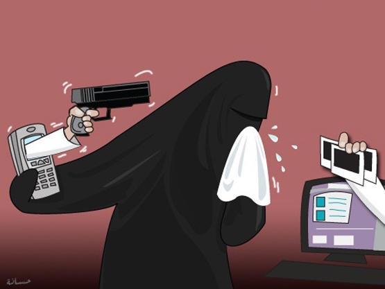 مصر يبتز زوجته بصور فاضحة لتتنازل عن حقوقها 