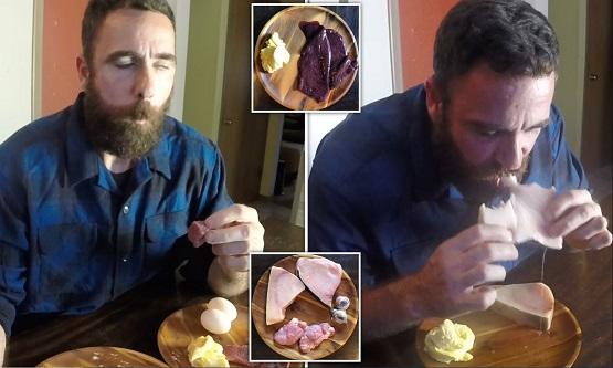 يأكل اللحم النيء منذ 80 يوما وهذه النتيجة