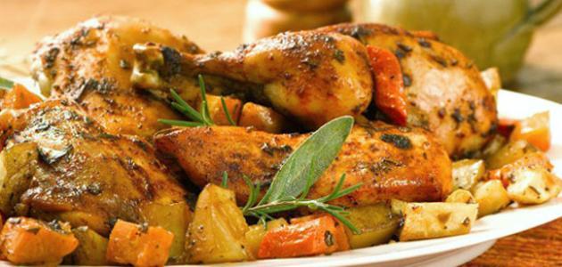 سهلة وسريعة تعلمي تحضير صينية الدجاج بالفرن مع الخضار