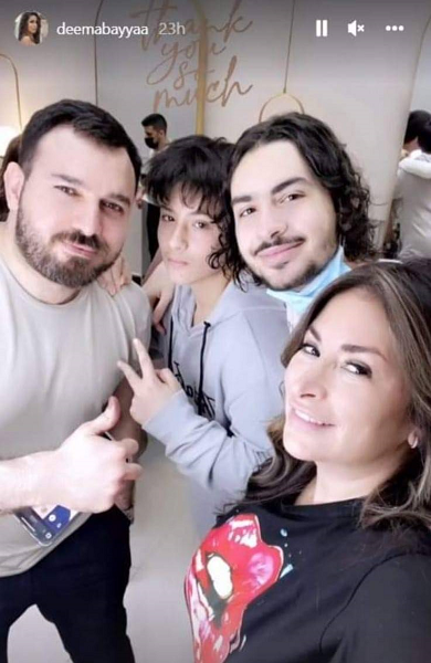 ظهور نجلي تيم حسن مع والدتهما ديمة بياعة - صورة