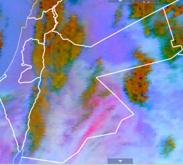 غبار كثيف في جنوبي شرق الاردن