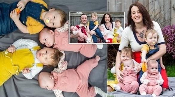  تتحدى التوقعات بإنجاب 4 توائم 