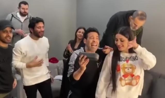 وصلة رقص هستيري لـ سعد الصغير ونسرين طافش  فيديو 