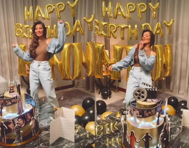 شاهد نادين نجيم ترقص احتفالًا بعيد ميلادها الـ38 