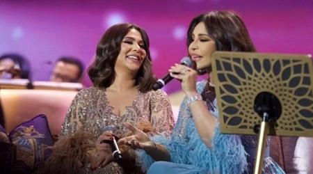  أحلام ونوال تشعلان الرياض في لقاء القمة  فيديو 