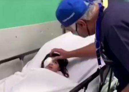 رد فعل طفلة سورية ترى النور للمرة الأولى  فيديو 