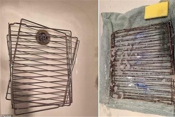 حيلة ذكية لتنظيف أرفف الفرن المتسخة
